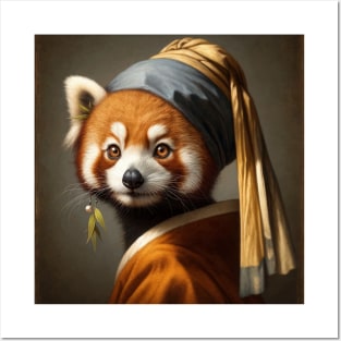 Wildlife Conservation - Pearl Earring Red Panda Meme Posters and Art